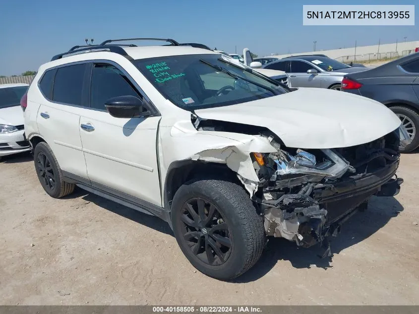 2017 Nissan Rogue Sv VIN: 5N1AT2MT2HC813955 Lot: 40158505