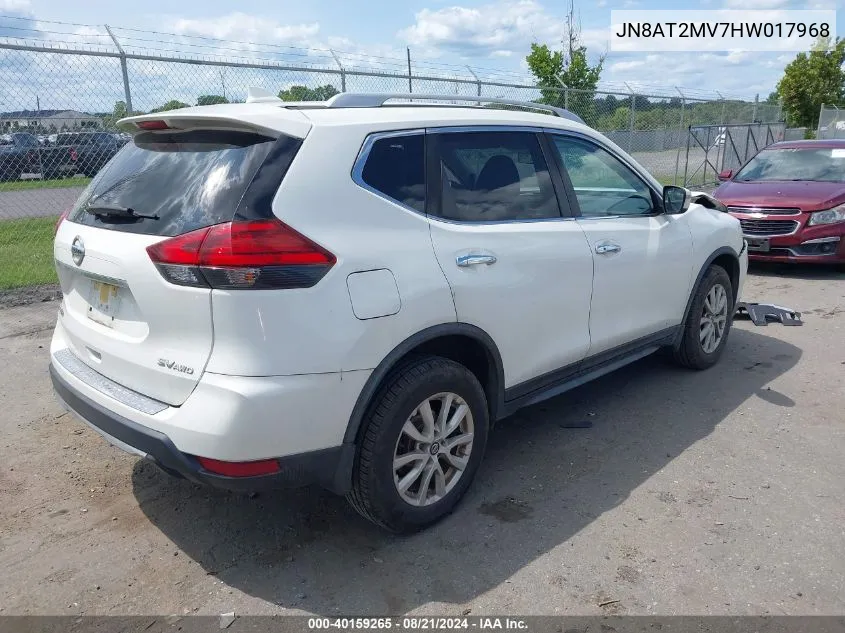 2017 Nissan Rogue Sv VIN: JN8AT2MV7HW017968 Lot: 40159265