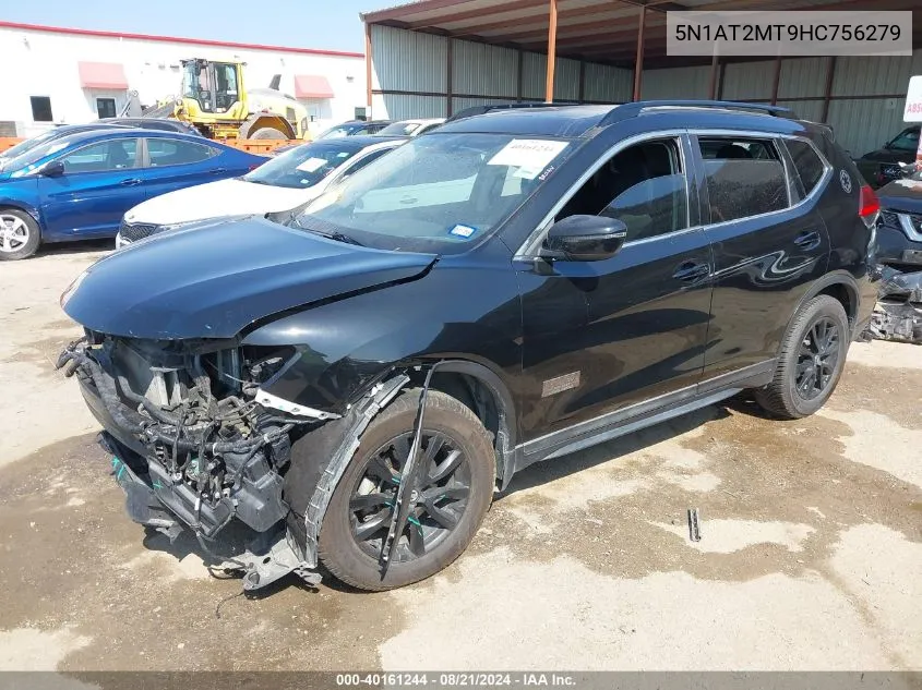 2017 Nissan Rogue S/Sl VIN: 5N1AT2MT9HC756279 Lot: 40161244