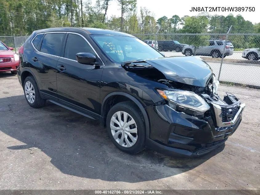 2017 Nissan Rogue S/Sl/Sv VIN: JN8AT2MT0HW389750 Lot: 40162756