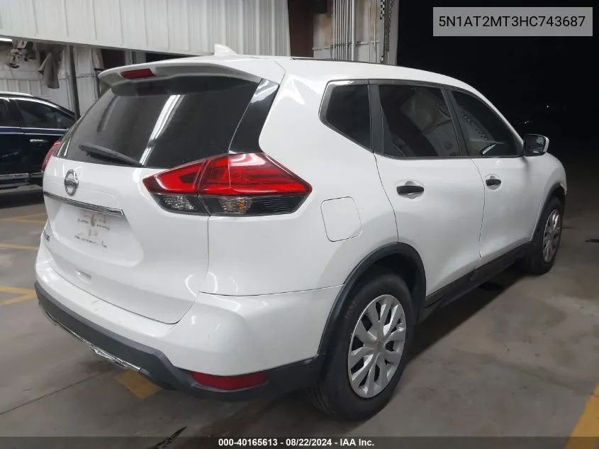 5N1AT2MT3HC743687 2017 Nissan Rogue S