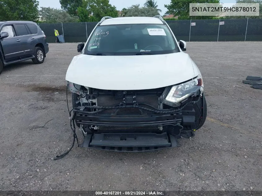 2017 Nissan Rogue S/Sl VIN: 5N1AT2MT9HC878012 Lot: 40167201