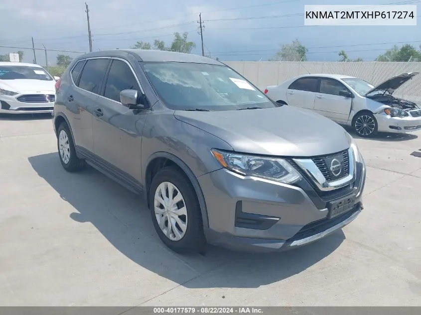 2017 Nissan Rogue S VIN: KNMAT2MTXHP617274 Lot: 40177579