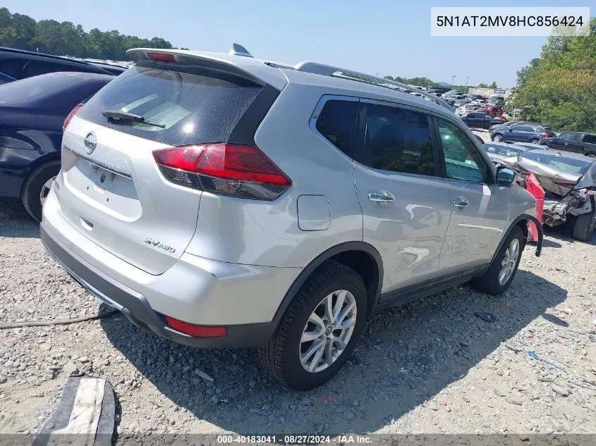 2017 Nissan Rogue Sv VIN: 5N1AT2MV8HC856424 Lot: 40183041