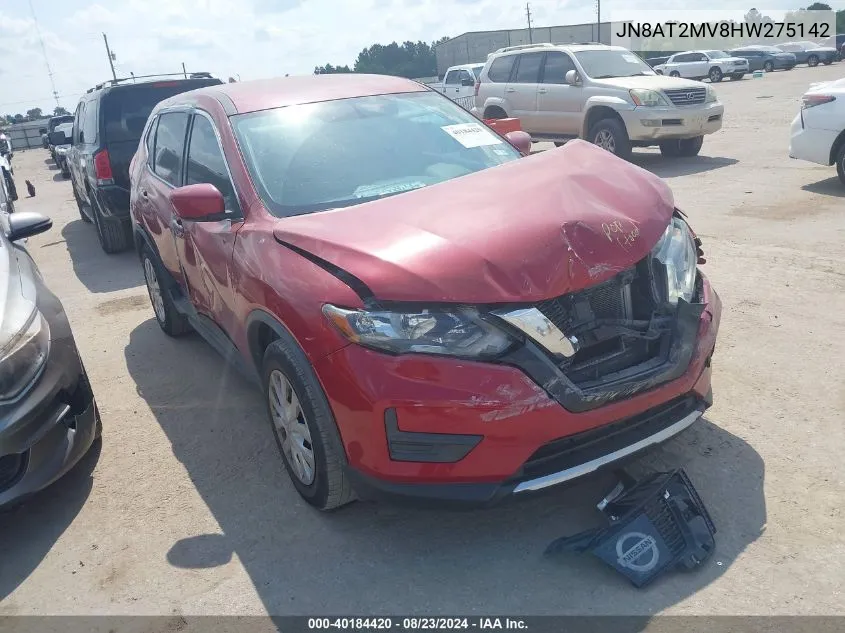 2017 Nissan Rogue S VIN: JN8AT2MV8HW275142 Lot: 40184420