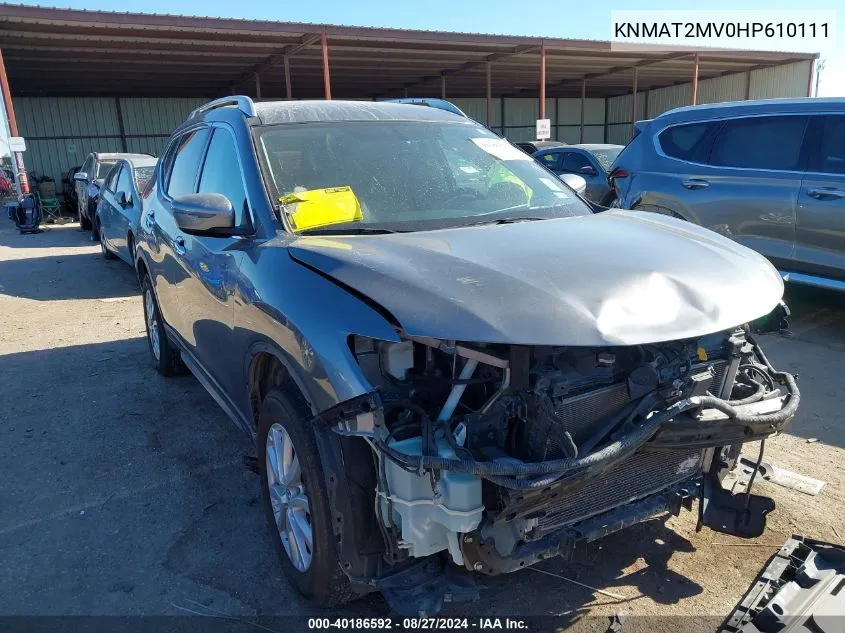 KNMAT2MV0HP610111 2017 Nissan Rogue Sv