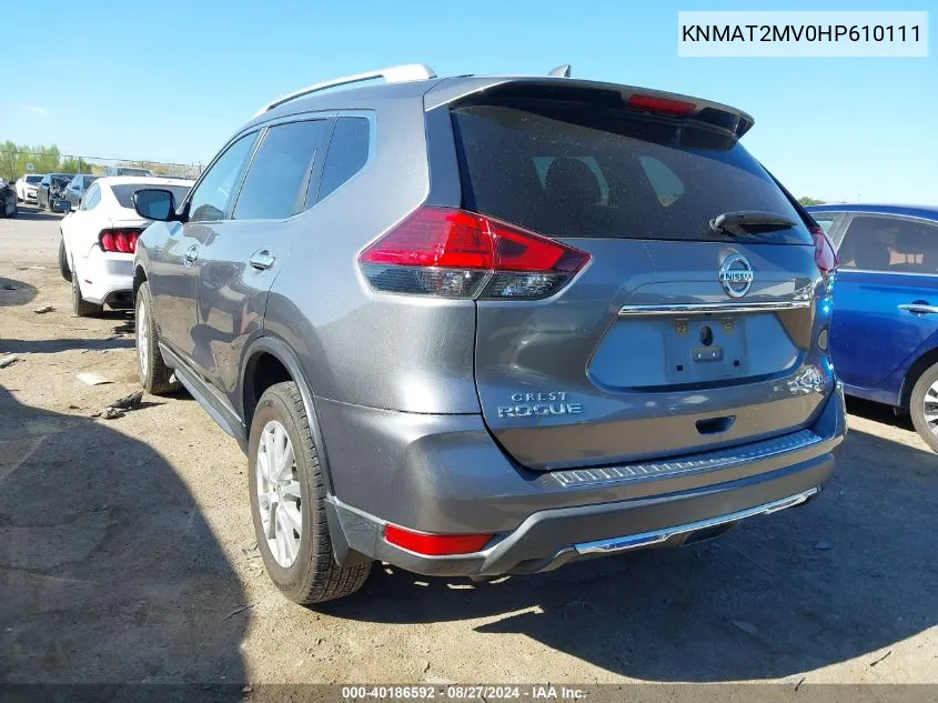 KNMAT2MV0HP610111 2017 Nissan Rogue Sv