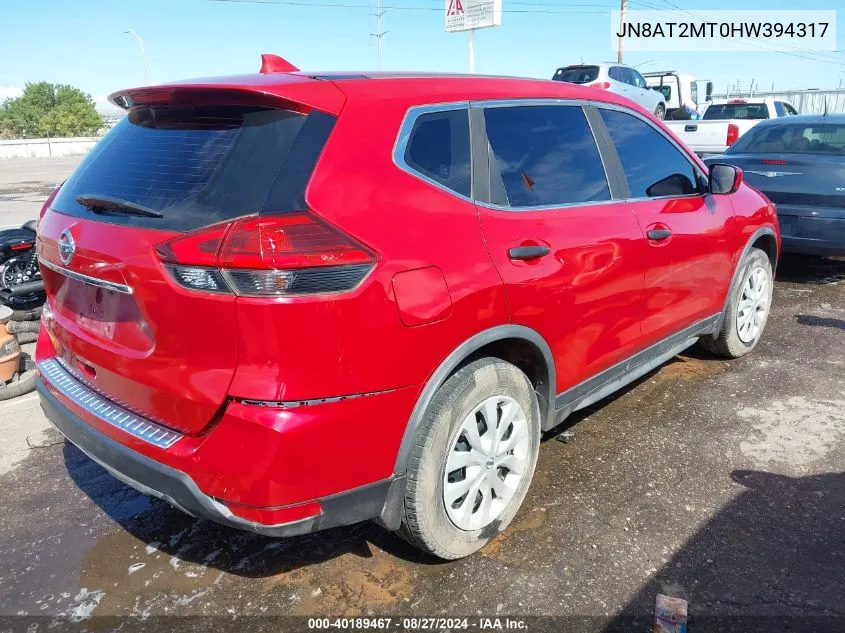 JN8AT2MT0HW394317 2017 Nissan Rogue S