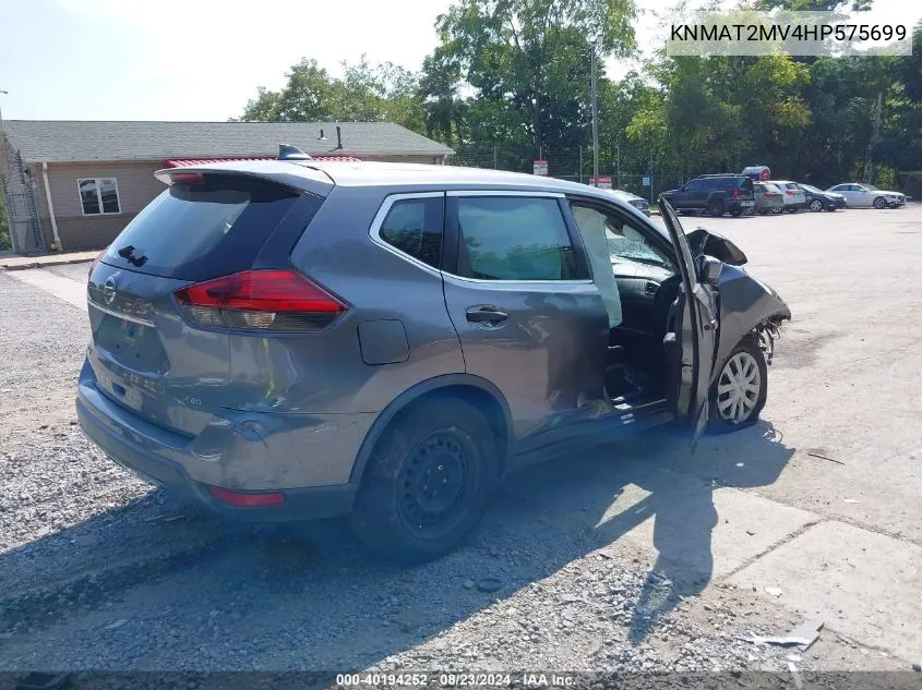 2017 Nissan Rogue S VIN: KNMAT2MV4HP575699 Lot: 40194252