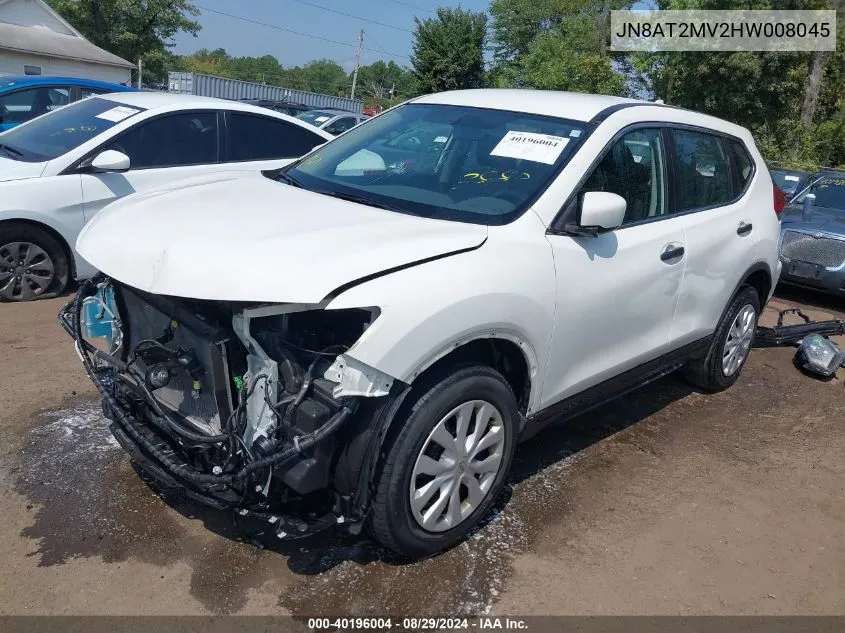 JN8AT2MV2HW008045 2017 Nissan Rogue S