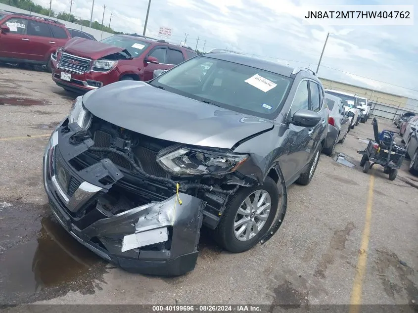 2017 Nissan Rogue Sv VIN: JN8AT2MT7HW404762 Lot: 40199696