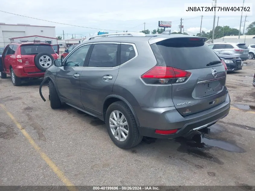 2017 Nissan Rogue Sv VIN: JN8AT2MT7HW404762 Lot: 40199696