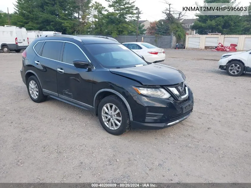 2017 Nissan Rogue Sv VIN: KNMAT2MV4HP596603 Lot: 40200809