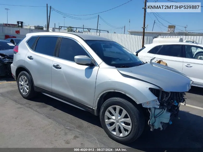 2017 Nissan Rogue S VIN: KNMAT2MT3HP539887 Lot: 40201913