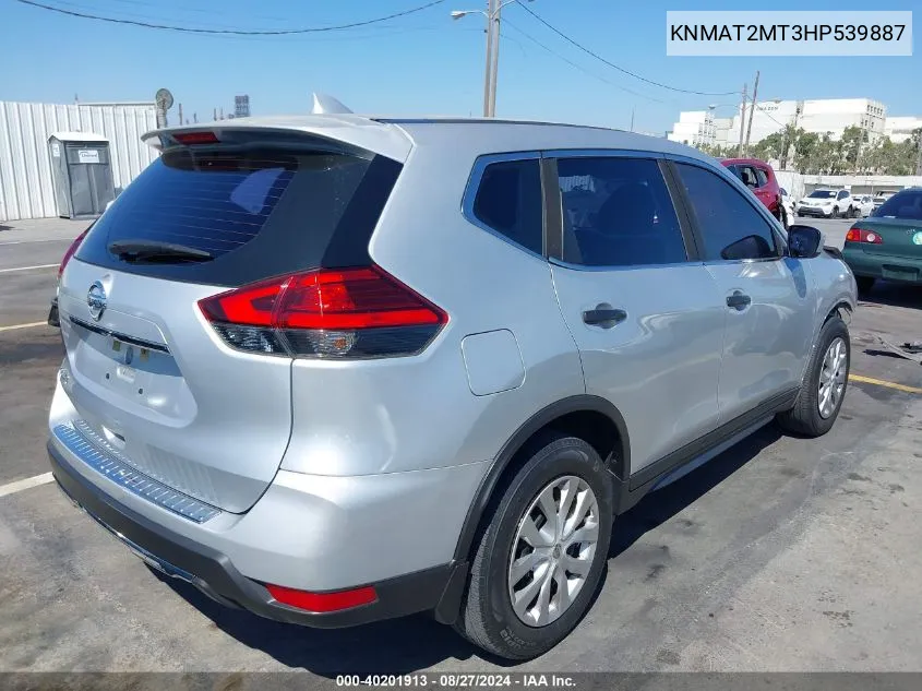 2017 Nissan Rogue S VIN: KNMAT2MT3HP539887 Lot: 40201913