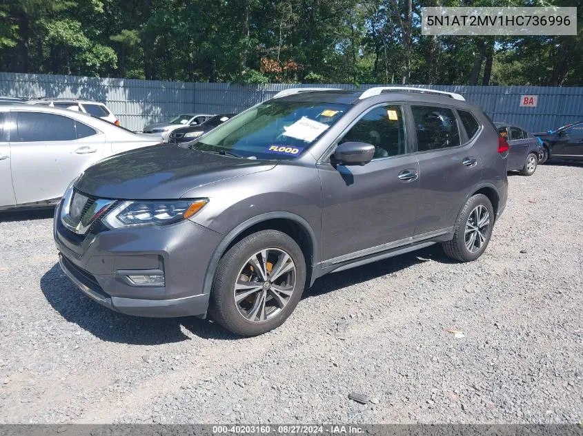 2017 Nissan Rogue Sl VIN: 5N1AT2MV1HC736996 Lot: 40203160