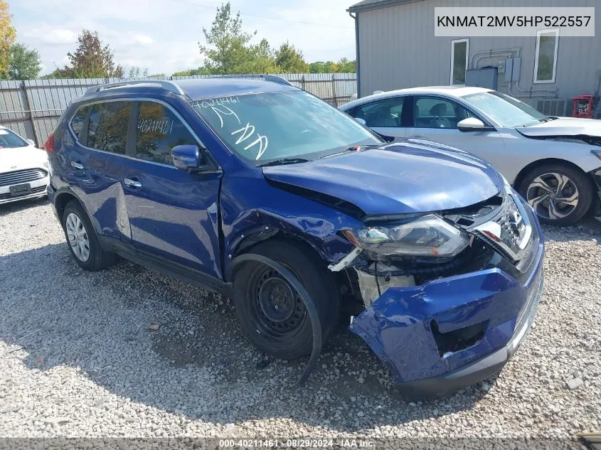 2017 Nissan Rogue S VIN: KNMAT2MV5HP522557 Lot: 40211461