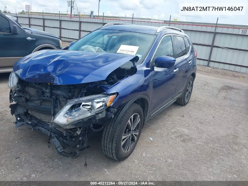 2017 Nissan Rogue Sl VIN: JN8AT2MT7HW146047 Lot: 40212264