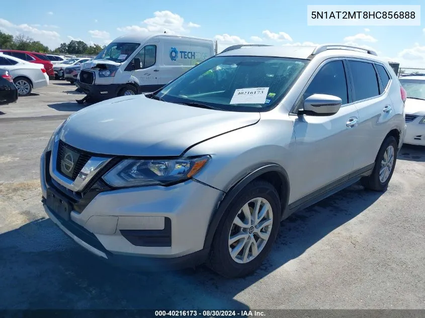 2017 Nissan Rogue Sv VIN: 5N1AT2MT8HC856888 Lot: 40216173