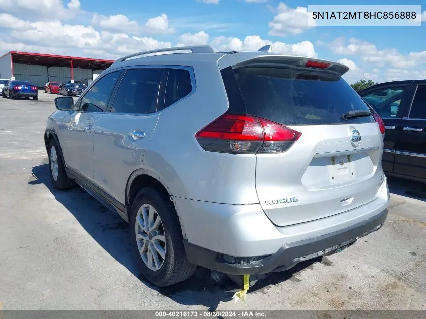 2017 Nissan Rogue Sv VIN: 5N1AT2MT8HC856888 Lot: 40216173