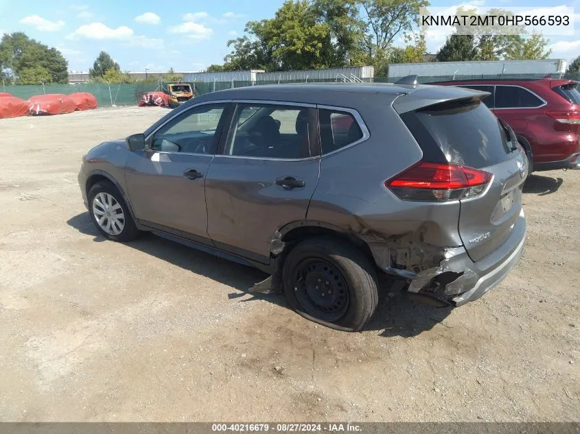 2017 Nissan Rogue S VIN: KNMAT2MT0HP566593 Lot: 40216679