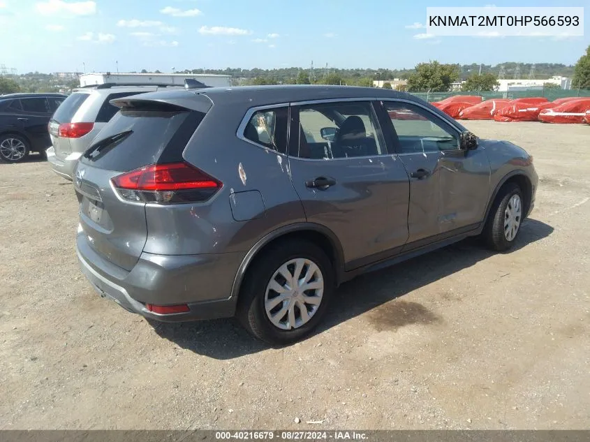 2017 Nissan Rogue S VIN: KNMAT2MT0HP566593 Lot: 40216679