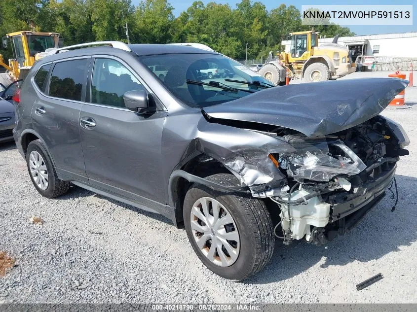 2017 Nissan Rogue S VIN: KNMAT2MV0HP591513 Lot: 40218798