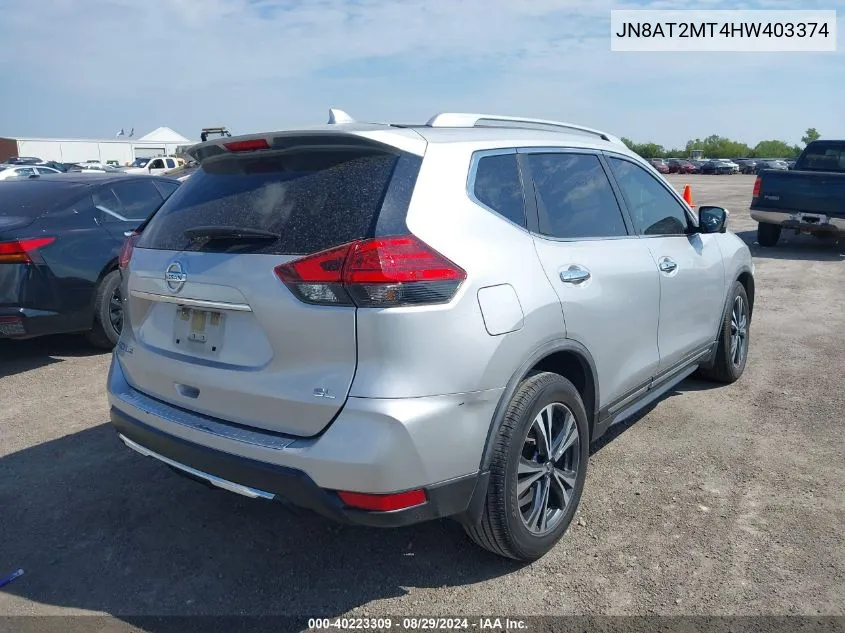 2017 Nissan Rogue Sl VIN: JN8AT2MT4HW403374 Lot: 40223309