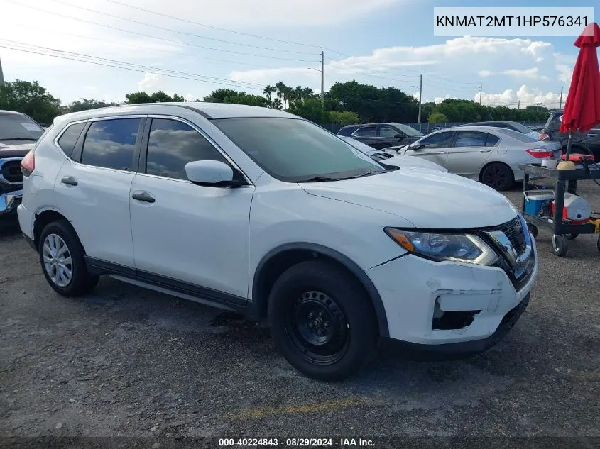 2017 Nissan Rogue S VIN: KNMAT2MT1HP576341 Lot: 40224843