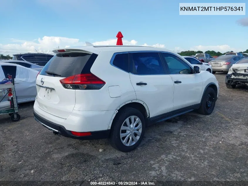 2017 Nissan Rogue S VIN: KNMAT2MT1HP576341 Lot: 40224843