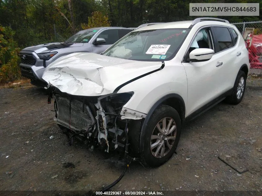 2017 Nissan Rogue Sv VIN: 5N1AT2MV5HC844683 Lot: 40229367