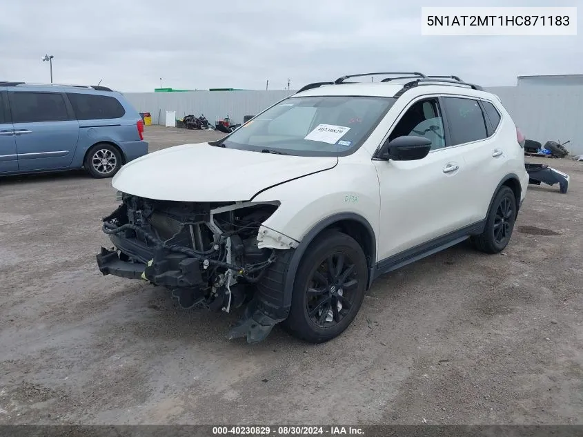 2017 Nissan Rogue Sv VIN: 5N1AT2MT1HC871183 Lot: 40230829