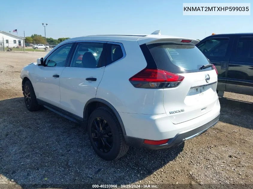 2017 Nissan Rogue S VIN: KNMAT2MTXHP599035 Lot: 40233966