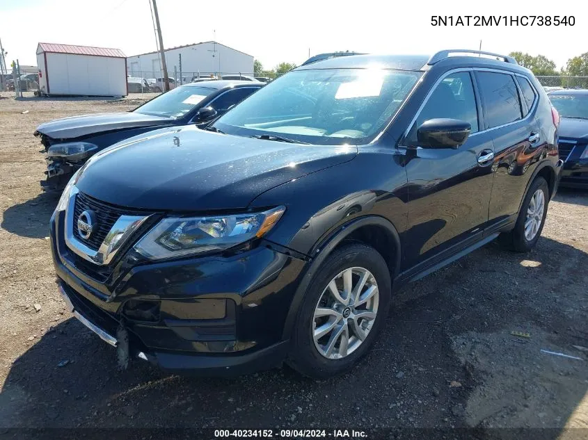 5N1AT2MV1HC738540 2017 Nissan Rogue Sv