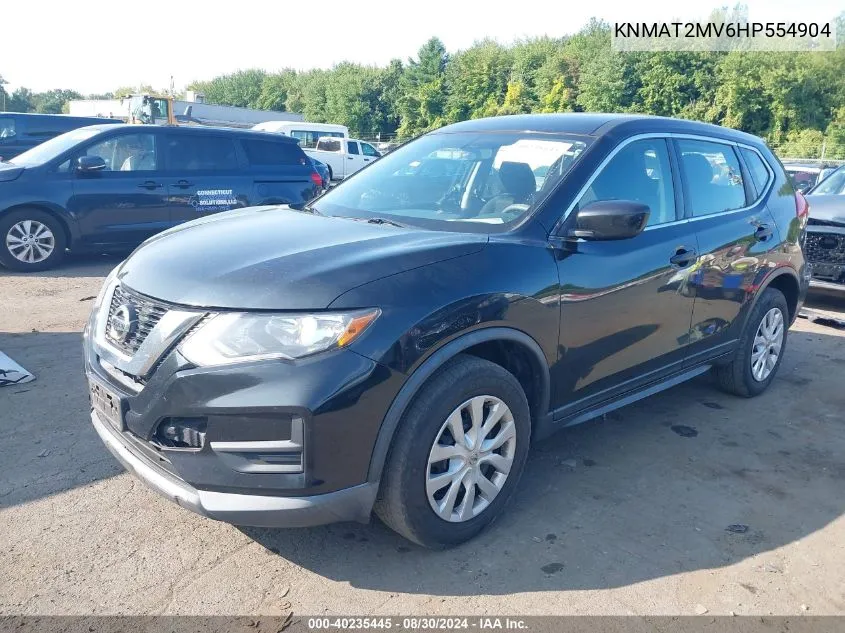 2017 Nissan Rogue S VIN: KNMAT2MV6HP554904 Lot: 40235445