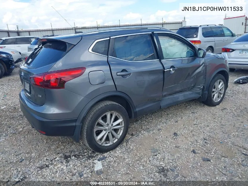 JN1BJ1CP0HW011533 2017 Nissan Rogue Sport Sv