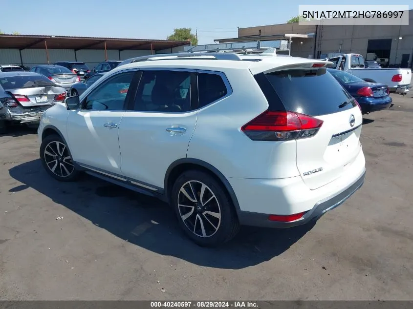 2017 Nissan Rogue Sl VIN: 5N1AT2MT2HC786997 Lot: 40240597