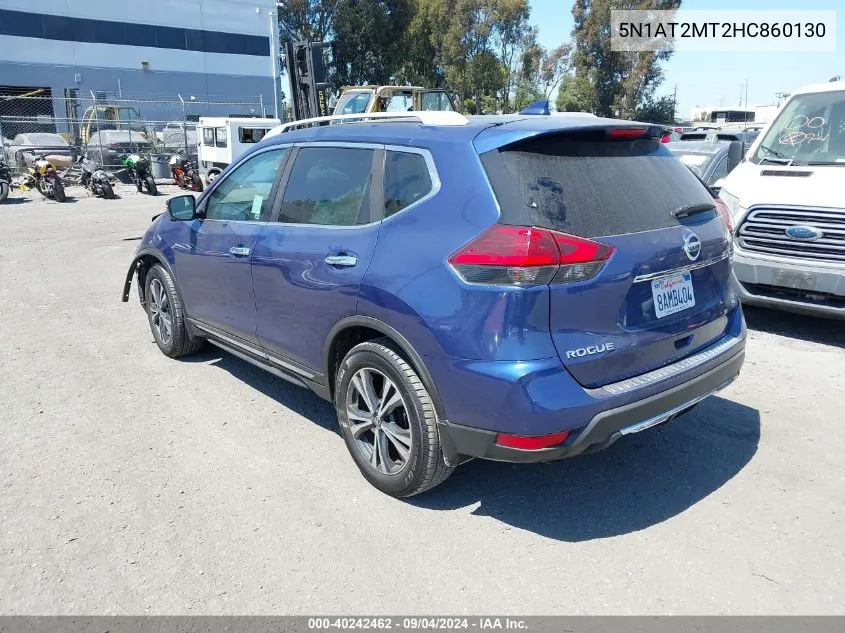 2017 Nissan Rogue Sl VIN: 5N1AT2MT2HC860130 Lot: 40242462