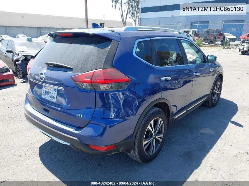 2017 Nissan Rogue Sl VIN: 5N1AT2MT2HC860130 Lot: 40242462