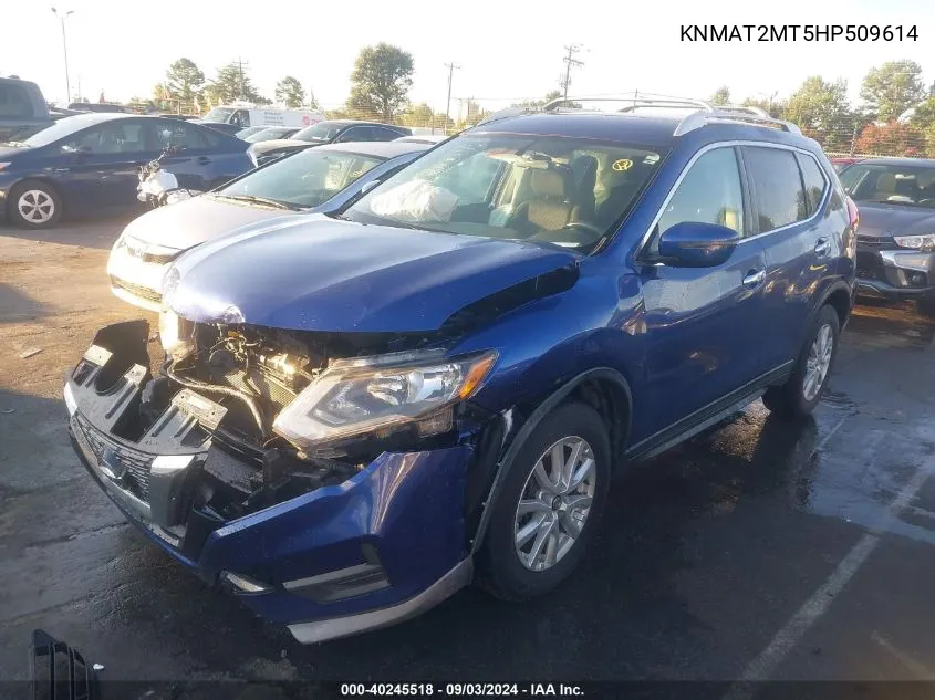 2017 Nissan Rogue Sv VIN: KNMAT2MT5HP509614 Lot: 40245518