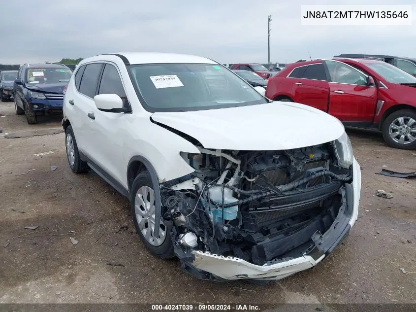 JN8AT2MT7HW135646 2017 Nissan Rogue S/Sl/Sv