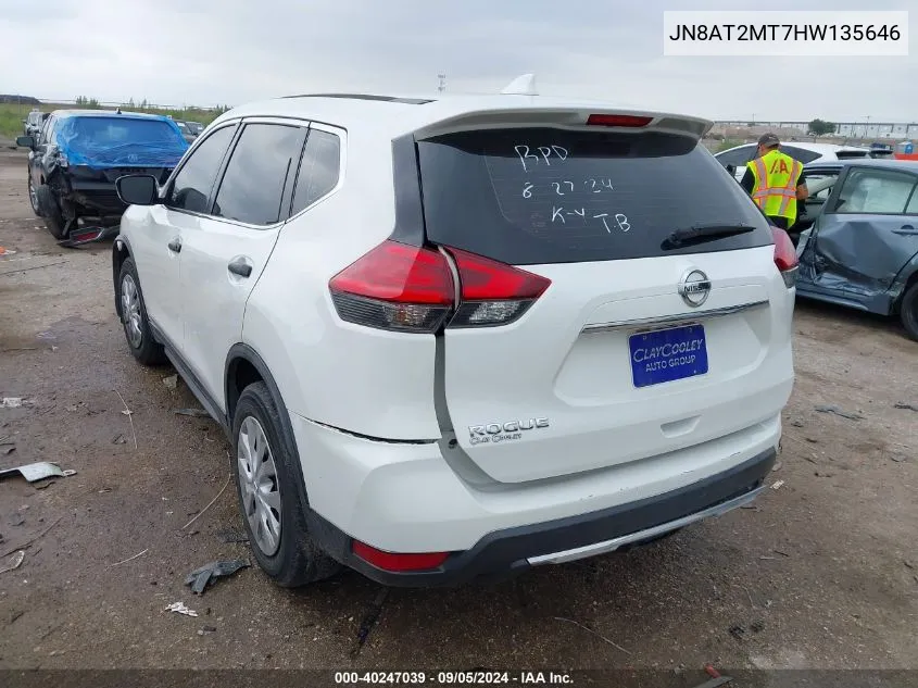 JN8AT2MT7HW135646 2017 Nissan Rogue S/Sl/Sv