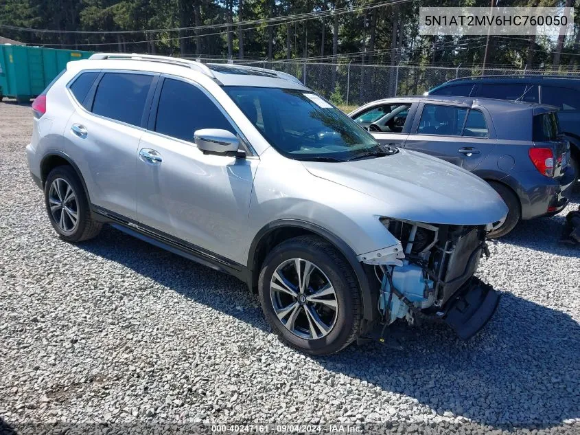 2017 Nissan Rogue Sl VIN: 5N1AT2MV6HC760050 Lot: 40247161