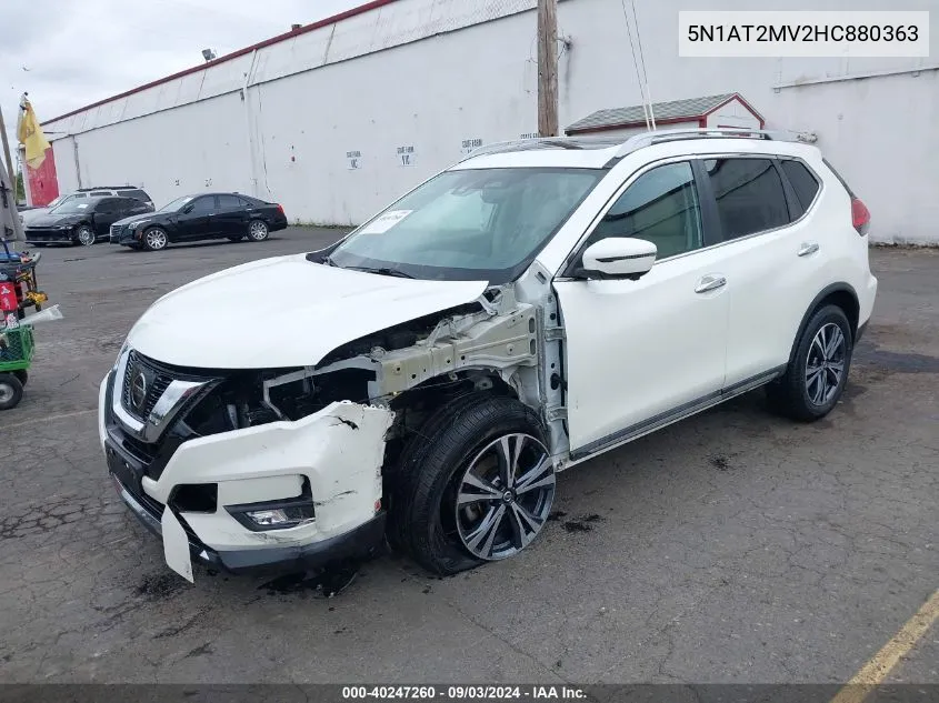 2017 Nissan Rogue Sl VIN: 5N1AT2MV2HC880363 Lot: 40247260