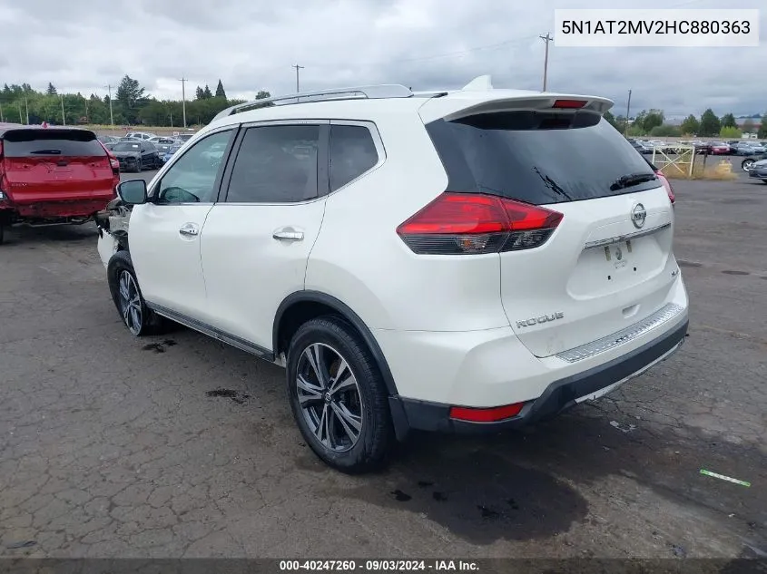 2017 Nissan Rogue Sl VIN: 5N1AT2MV2HC880363 Lot: 40247260