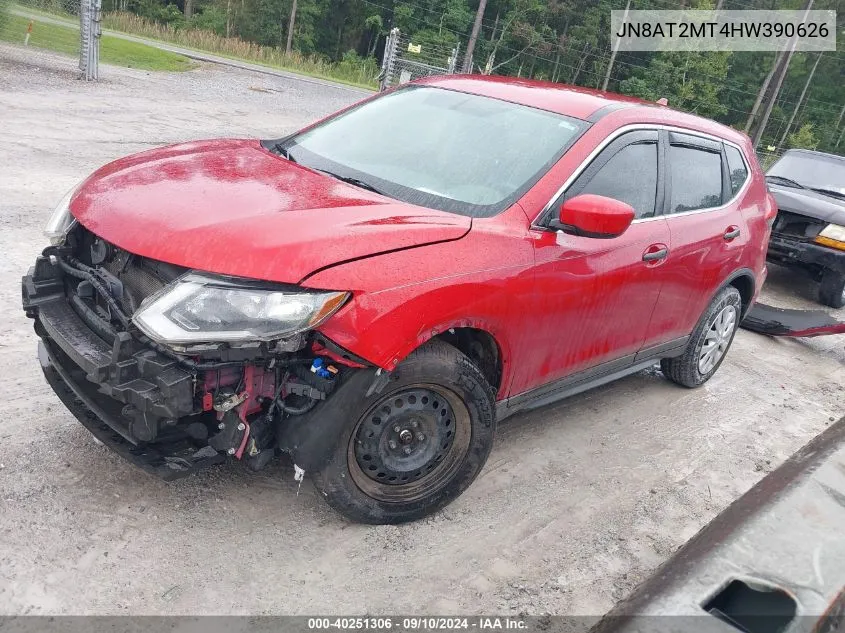 2017 Nissan Rogue S VIN: JN8AT2MT4HW390626 Lot: 40251306