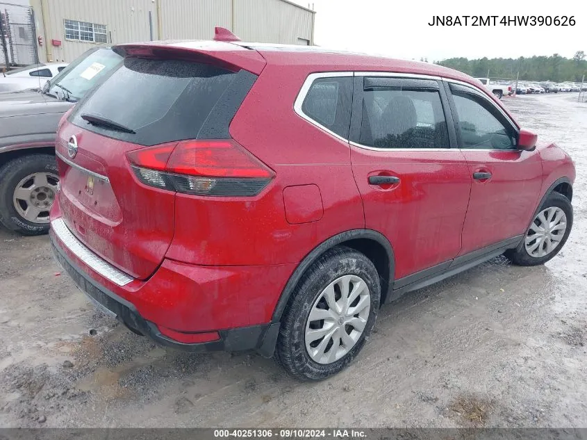 2017 Nissan Rogue S VIN: JN8AT2MT4HW390626 Lot: 40251306