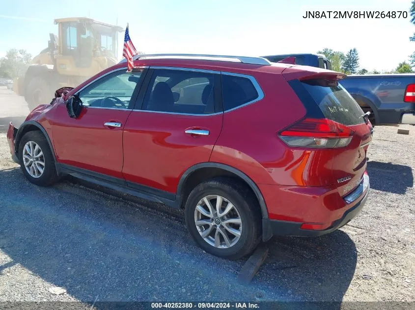 2017 Nissan Rogue Sv VIN: JN8AT2MV8HW264870 Lot: 40252380