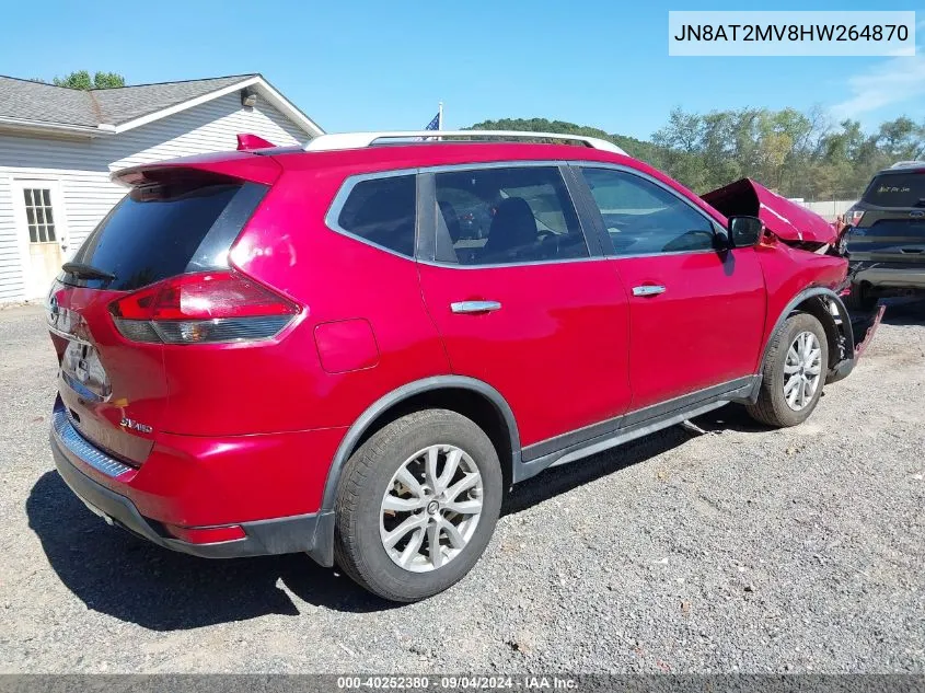 2017 Nissan Rogue Sv VIN: JN8AT2MV8HW264870 Lot: 40252380