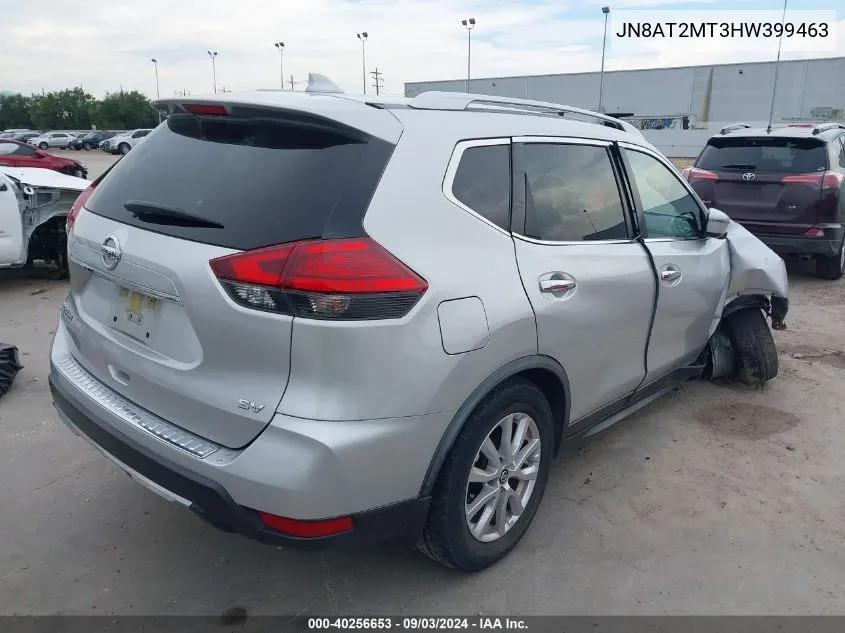 2017 Nissan Rogue Sv VIN: JN8AT2MT3HW399463 Lot: 40256653